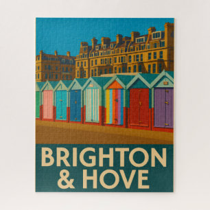Brighton Beach Huts - farbenfrohe Küstendrucke