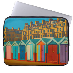 Brighton Beach Huts - farbenfrohe Küstendrucke Laptopschutzhülle