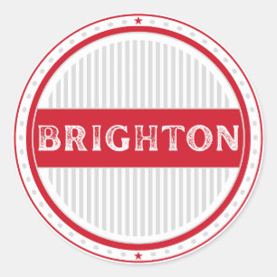 Brighton City Pride Emblem – Englische Identität Runder Aufkleber