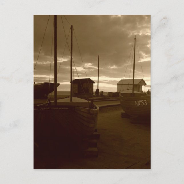 Brighton Fishing Boote Postkarte (Vorderseite)