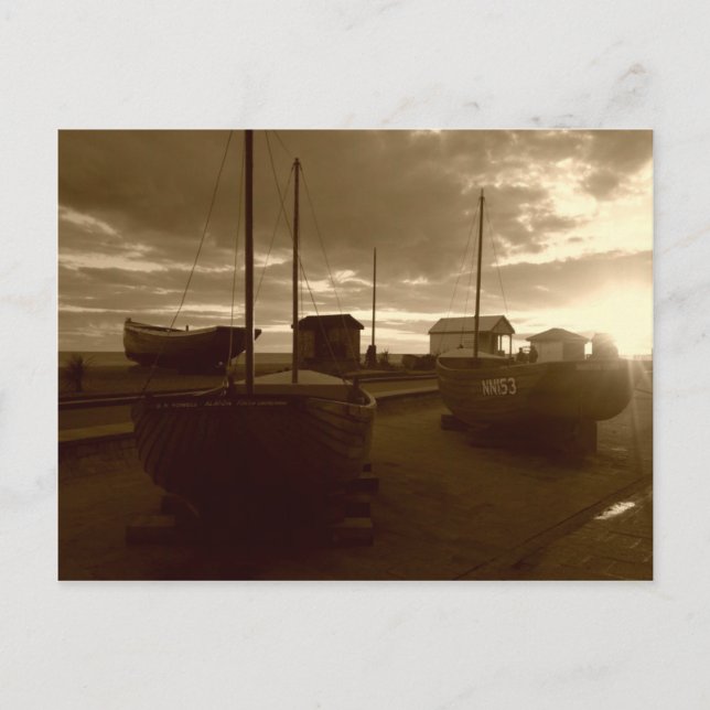 Brighton Fishing Boote Postkarte (Vorderseite)