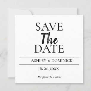 Brighton Font Modern Enregistrer La Carte Mariage 