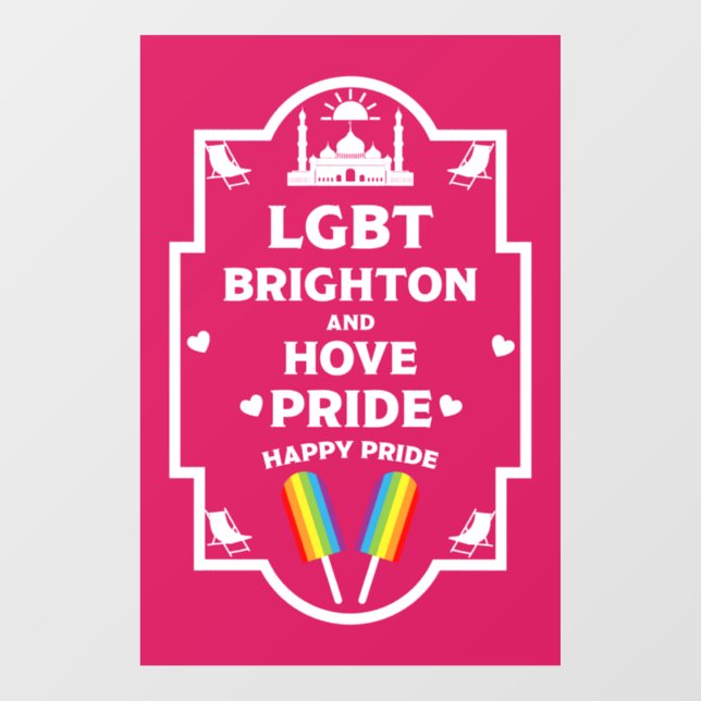 Brighton Gay Pride Fensteraufkleber (Blatt)