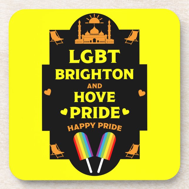 Brighton Gay Pride Getränkeuntersetzer (Vorderseite)