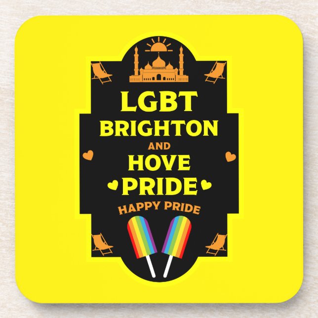 Brighton Gay Pride Getränkeuntersetzer (Vorderseite)