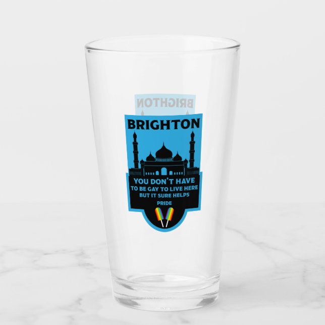 Brighton Gay Pride Glas (Vorderseite)
