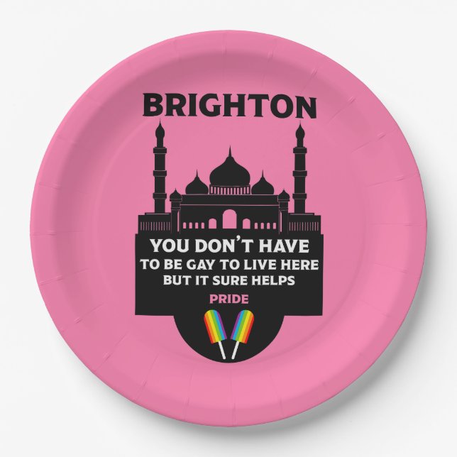 Brighton Gay Pride Pappteller (Vorderseite)