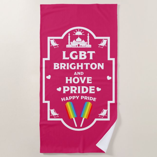 Brighton Gay Pride Strandtuch (Vorderseite)