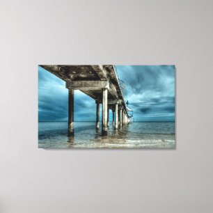 Brighton Jetty Premium Wrapped Canvas Leinwanddruck