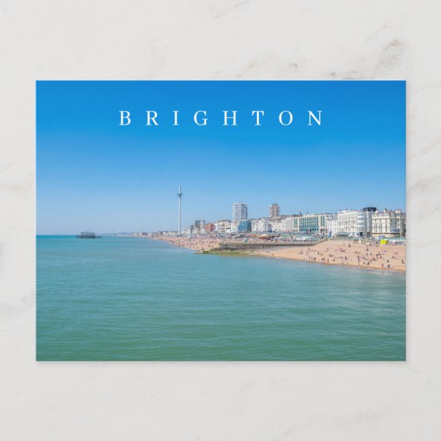 Brighton Panoramaaussicht Postkarte (Vorderseite)