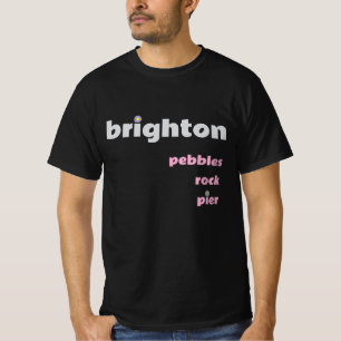 Brighton Pebbles Rock Pier M T-Shirt