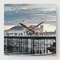 Brighton Pier & Cloudy Sky Digitales Gemälde