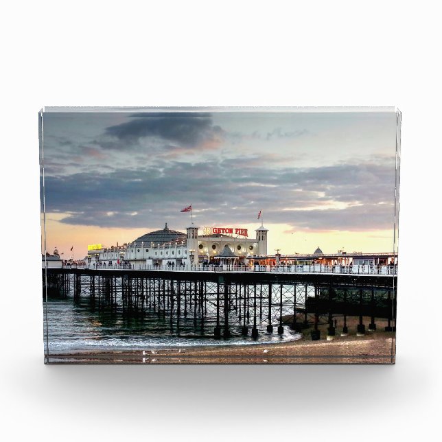 Brighton Pier Sunset Fotoblock (Vorderseite)