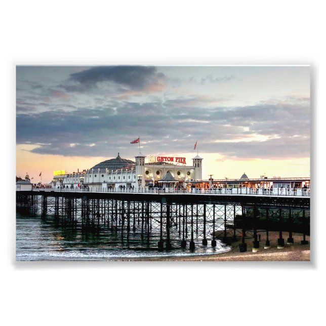 Brighton Pier Sunset Fotodruck (Vorne)