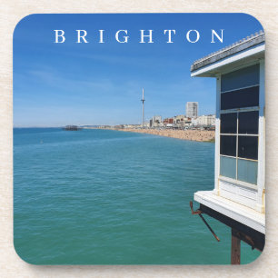 Brighton Strand von den Pier-Untersetzer Getränkeuntersetzer