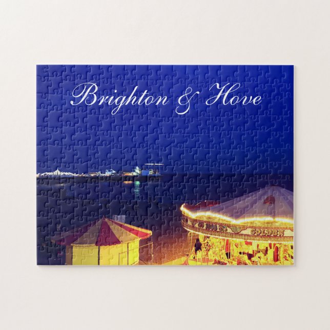 Brighton und Hove Beach zur Nachtzeit (Horizontal)