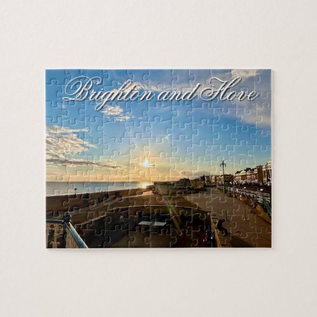 Brighton und Hove Seafront Sunset Foto (Horizontal)