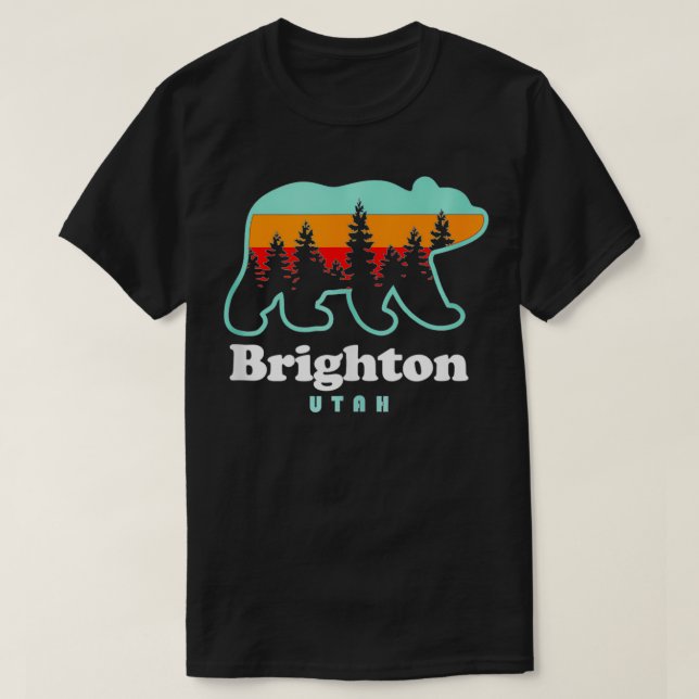 Brighton Utah Town Summer Bear Skiurlaub T-Shirt (Design vorne)
