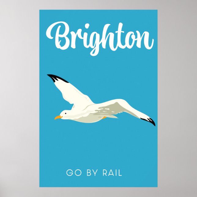 Brighton Vintage-Reise Kunst Poster (Vorne)