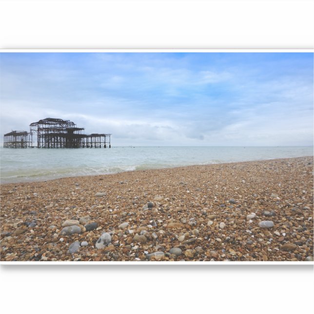 Brighton West Pier Landschaft Aufkleber (Vorderseite)