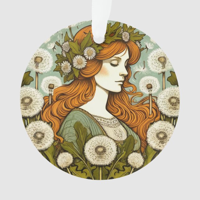 Brigid Goddess Dandelion Ornament (Vorderseite)