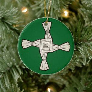 Brigidenskreuz Keramik Ornament