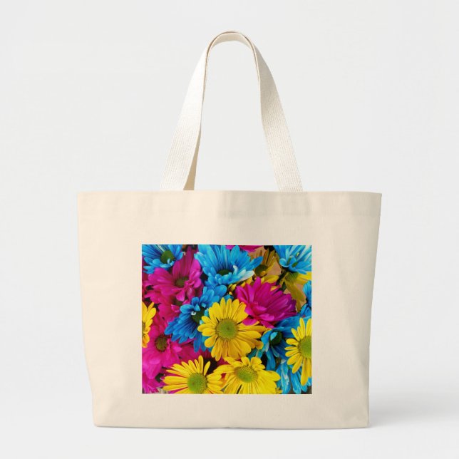 Brihell Colored Daisies Jumbo Stoffbeutel (Vorne)