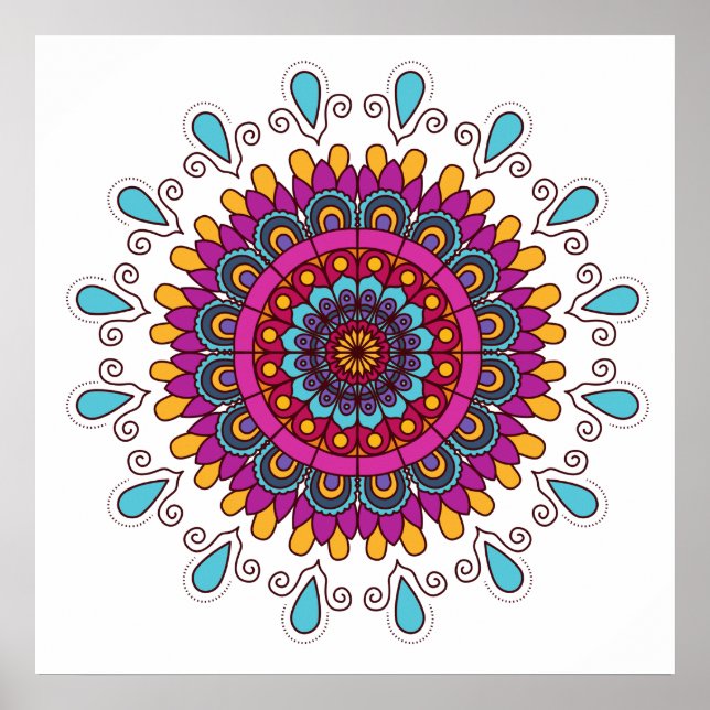 Brihell Colored Mandala Poster (Vorne)