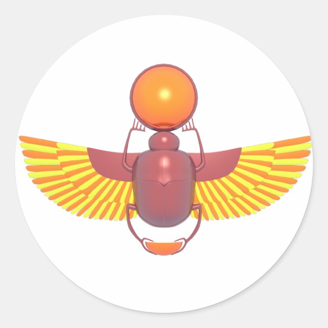 Brihell Colored Scarab Runder Aufkleber (Vorderseite)