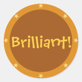Brillant - Aufkleber für Lehrer (braun)