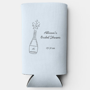 Brillant sprudelnde Champagnerflasche Brautdusche Selters Dosenkühler