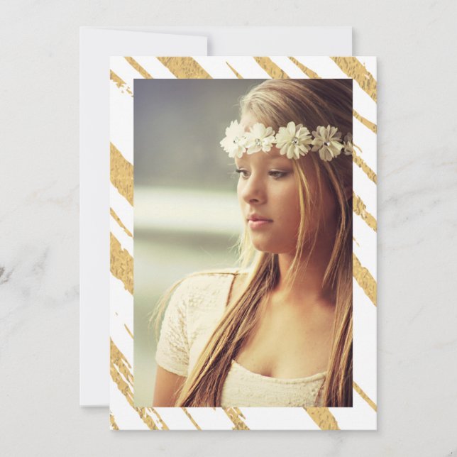 Brillant Stripes Photo Invitation (Devant)