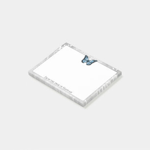 Brillante Blue Butterfly Notes Post-it Klebezettel