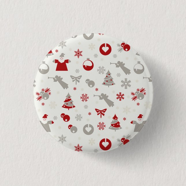 Brillante Coole Weihnachtsschmuck Button (Vorderseite)