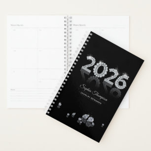 Brillante Diamanten Luxus 2026 Neujahrs-Schmuck Planer