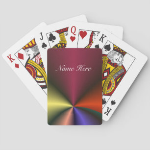 Brillante farbenfrohe Spoke Rays personalisieren Spielkarten
