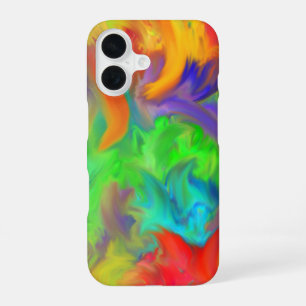 Brillante Farbwellen Abstrakte Kunst iPhone 16 Hülle