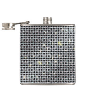 Brillante Flaschen, Glitzer-Flasche, weißer Krist Flachmann
