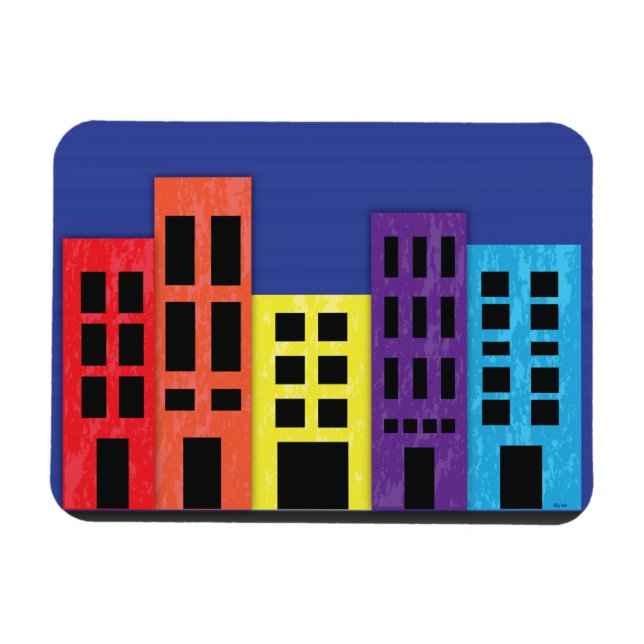 Brillante Gebäude Magnet (Horizontal)