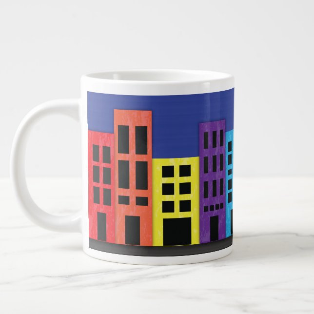 Brillante Gebäude Riesenkaffee-Tasse Jumbo-Tasse (Links)