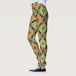 Brillante gelbe, fröhliche Dekoration Leggings