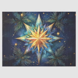 Brillante Gold Weihnachtsstars Decoupage Kunsthand Seidenpapier
