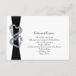 Brillante Herzen: Black Ribbon Probe Dinner Einladung