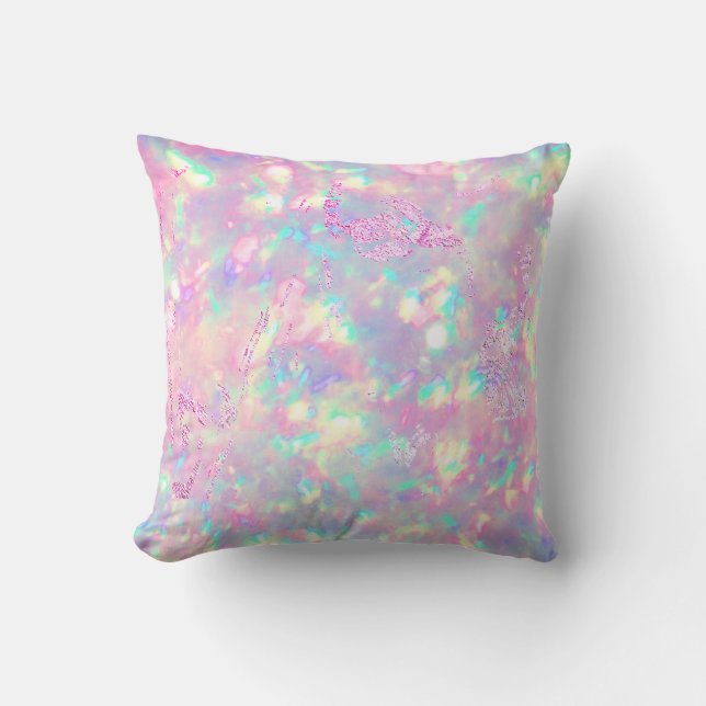 brillante lila-rosa Opal Kissen (Vorderseite)