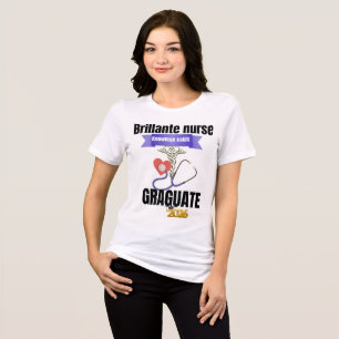 Brillante Nurse Absolvent 2026 T-Shirt – Wissen & Tri-Blend Shirt