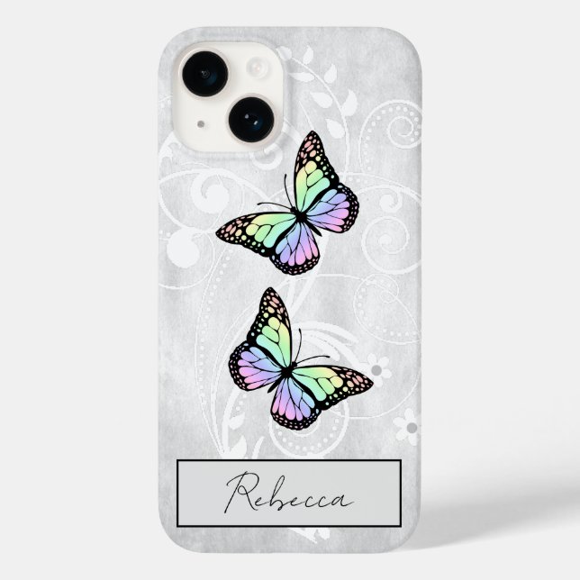Brillante Regenbogenschmetterlinge Case-Mate iPhone 14 Hülle (Rückseite)