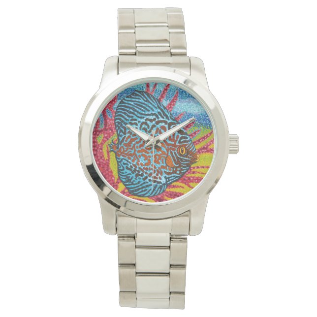 Brillante tropische Fische II Armbanduhr (Vorderseite)
