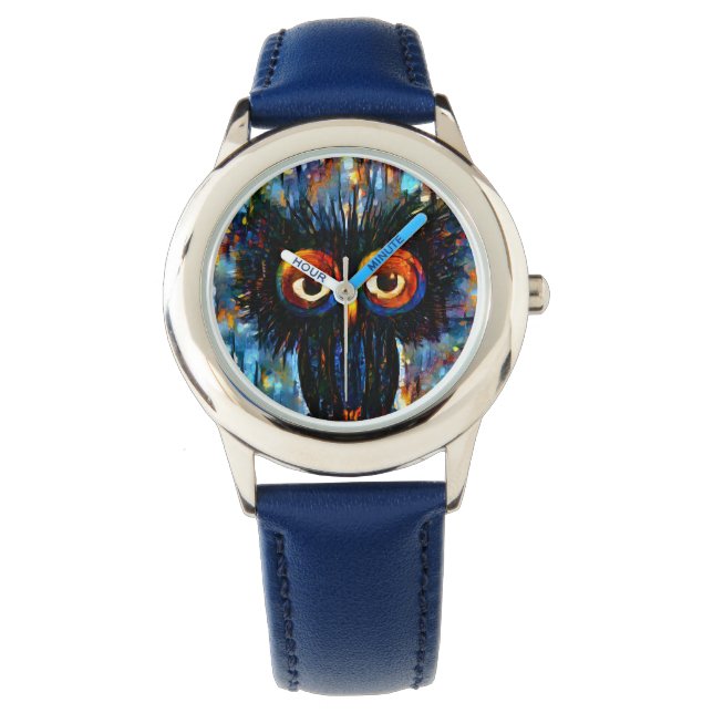 Brillante und kluge Eule Armbanduhr (Vorderseite)