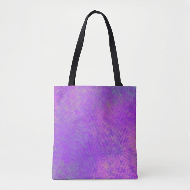 Brillante Violet Moderne marmorierte Kunst Tasche (Vorderseite)