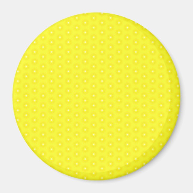 Brillante Zitronengelbe Sonnenscheinsterne Muster Magnet (Vorne)